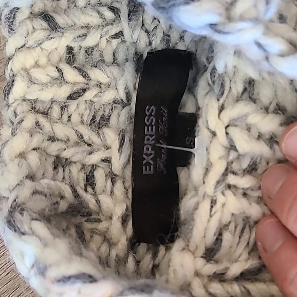 Express Snowflake Pattern Cowl Neck Sweater - image 2